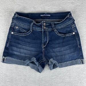 Wallflower Denim Shorts Luscious Curvy‎ Fit Rhinestone Embellished Size 3
